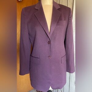 Louis Dell'Olio Italian cashmere plum wine spectacular blazer